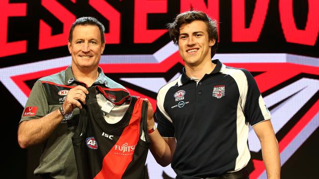 Andy McGrath was selected by Essendon with pick 1 in this year's AFL Draft