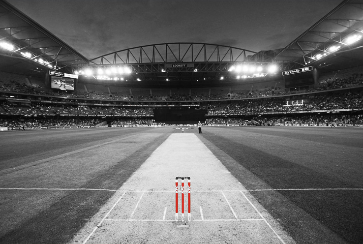 MELBOURNE, AUSTRALIA - DECEMBER 07:  A general view of the pitch during the Big Bash League match between the Melbourne Renegades and the Melbourne Stars at Etihad Stadium on December 7, 2012 in Melbourne, Australia.  (Photo by Scott Barbour/Getty Images)